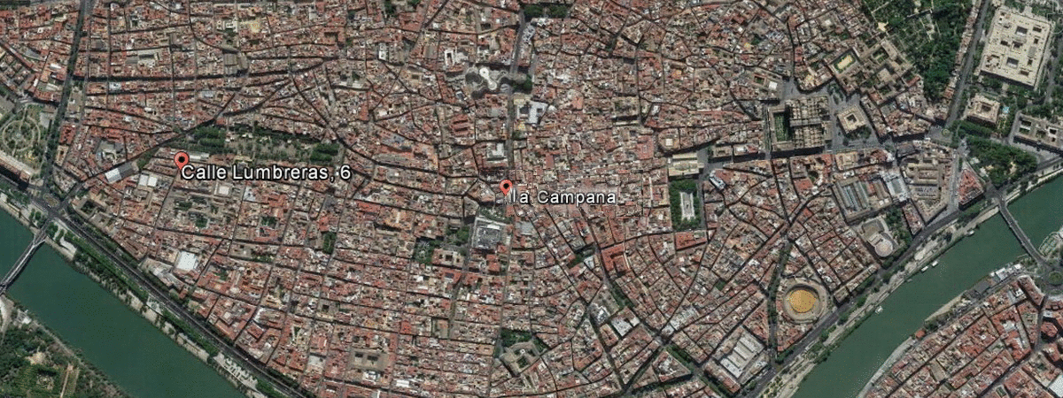 mapa con distancia hasta el centro