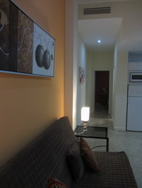 salon panoramica con sofa cama