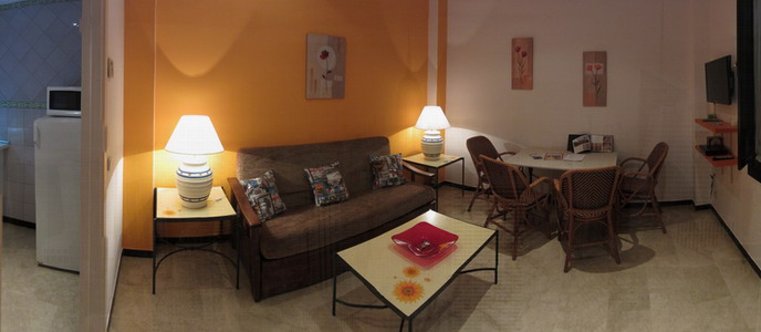 salon en vivienda turistica en el centro de Sevilla